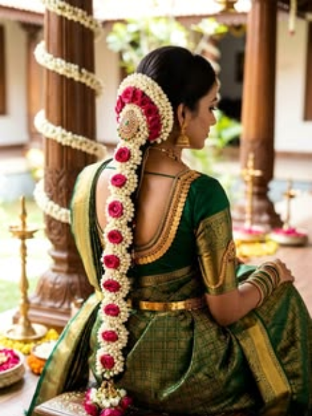 Multicolor Poola Jada For Sangeet