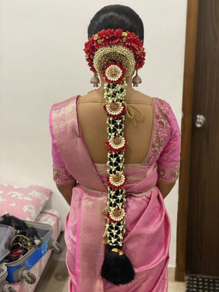 Heavy Long Poola Jada With Gajra
