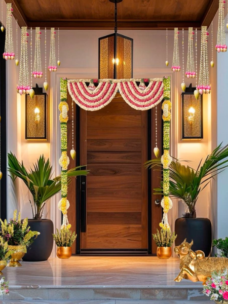 Grand pelli door decoration in hyderabad